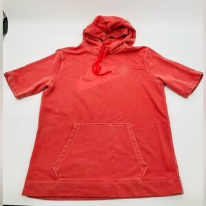 Nike | women’s short sleeve oversized hoodie workout sweatshirt | size large